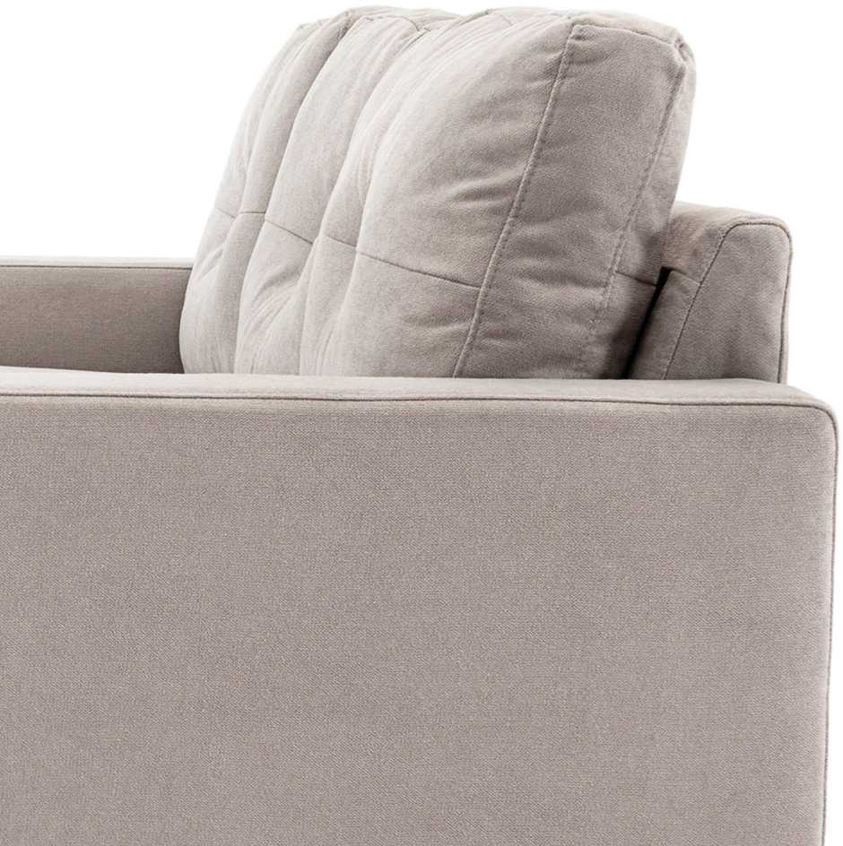 HOMCOM L-formos kampinė sofa, kampinis komplektas su lino išvaizdos audiniu, 3 vietų sofa su gultu, medžiaginė sofa svetainei, šviesiai pilka