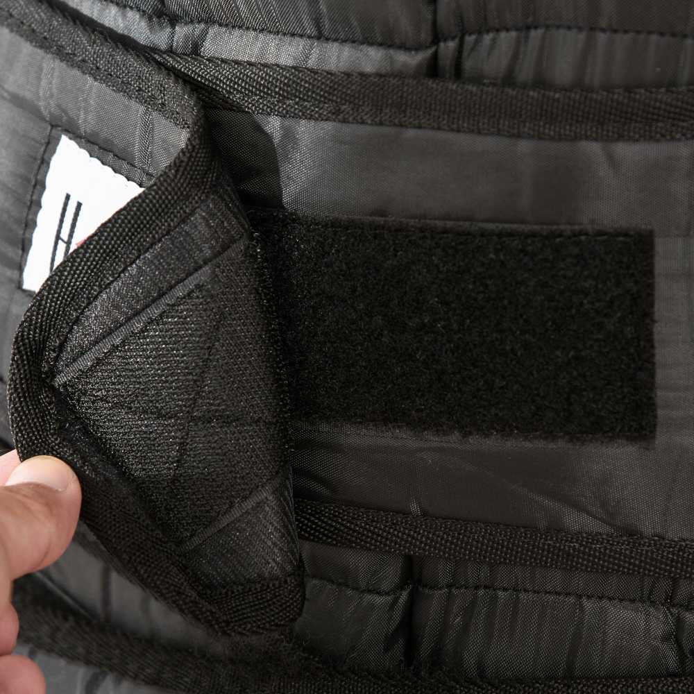HOMCOM svorių liemenė 30 kg, treniruočių liemenė su 35 reguliuojamais svorio maišeliais, jėgos treniruotėms, Oksfordo audinys ir metalas, juoda, 60x50 cm