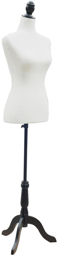 HOMCOM manekeno liemuo, siuvimo manekenas, vitrininis manekenas, putplastis, medis, metalas, baltas