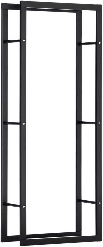 HOMCOM Medinė lentyna Vertikali medinė lentyna 100 kg talpos Metalinė 60 × 25 × 150 cm