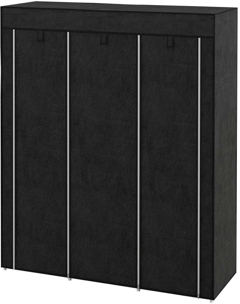 HOMCOM medžiaginė spinta su drabužių kabykla, 8 lentynos, šviesiai pilka, 125x43x162,5 cm, vietą taupanti sulankstoma spinta koridoriui