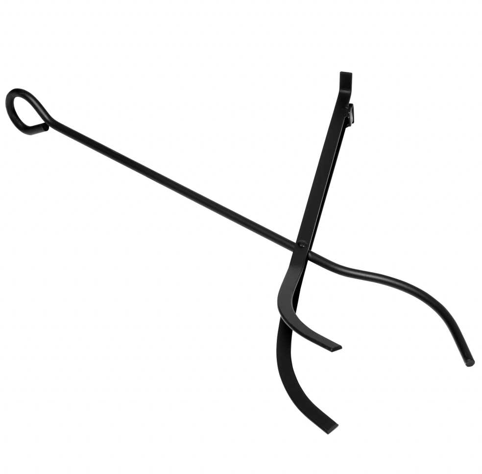 Homcom Metalinis židinio malkų stovas - juodas 40x30x74,5 cm
