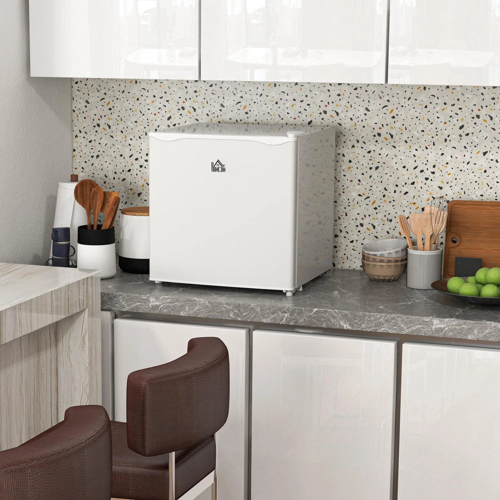 HOMCOM mini šaldiklis 35 L elektrinė laisvai pastatoma šaldymo dėžė 45 W mini šaldiklio kamera mini šaldytuvas -14 iki -24℃ 5 pakopų temperatūros reguliavimas 47 x 44,2 x 48,8 cm baltas