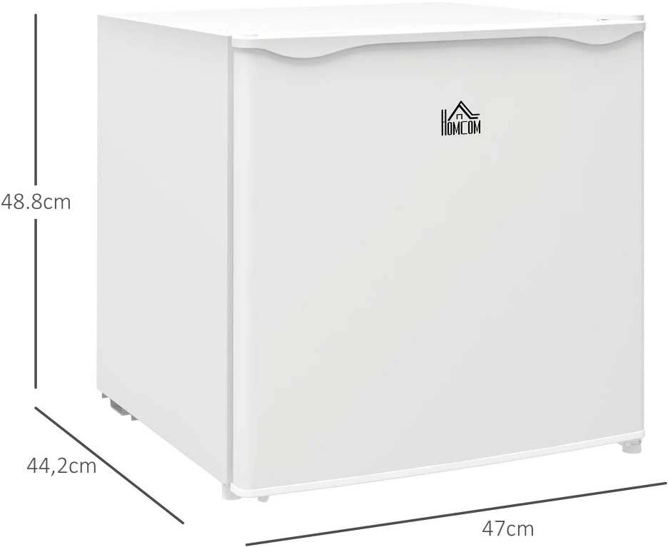 HOMCOM mini šaldiklis 35 L elektrinė laisvai pastatoma šaldymo dėžė 45 W mini šaldiklio kamera mini šaldytuvas -14 iki -24℃ 5 pakopų temperatūros reguliavimas 47 x 44,2 x 48,8 cm baltas