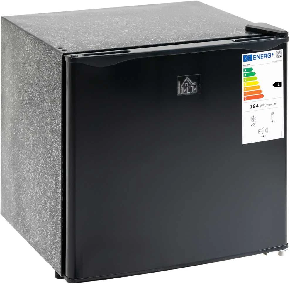 Šaldytuvas HOMCOM mini šaldiklis 35 l, elektrinė laisvai pastatoma šaldymo dėžė, 161 W, nuo -14 iki -24 ℃, 5 temperatūros lygių reguliavimas