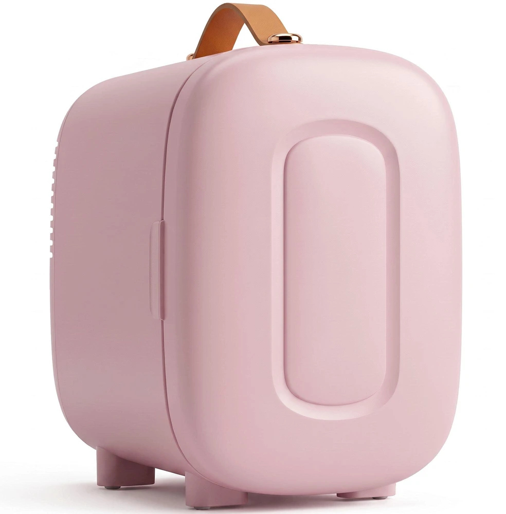 HOMCOM Mini šaldytuvas grožio šaldytuvas, 4 L talpa, 20,3 x 26,3 x 28 cm, rožinis