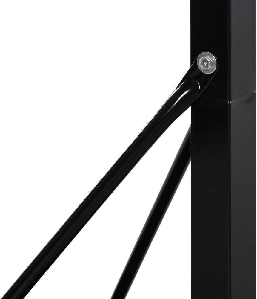 HOMCOM Mobilus krepšinio stovas Krepšinio lankas su reguliuojamo aukščio stovu, plienas+plastikas, juodas, 90 x 165 x 302-352 cm