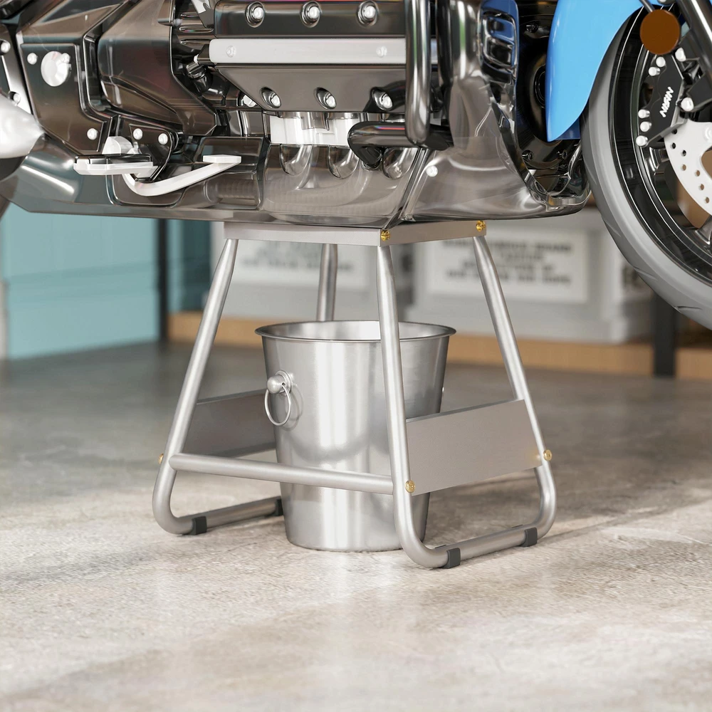 HOMCOM motociklo stovas, universali motociklo atrama, kurios keliamoji galia iki 500 kg, motociklo keltuvas, motociklo kėlimo platforma, motociklo motocross kėlimo platforma, montavimo stovas