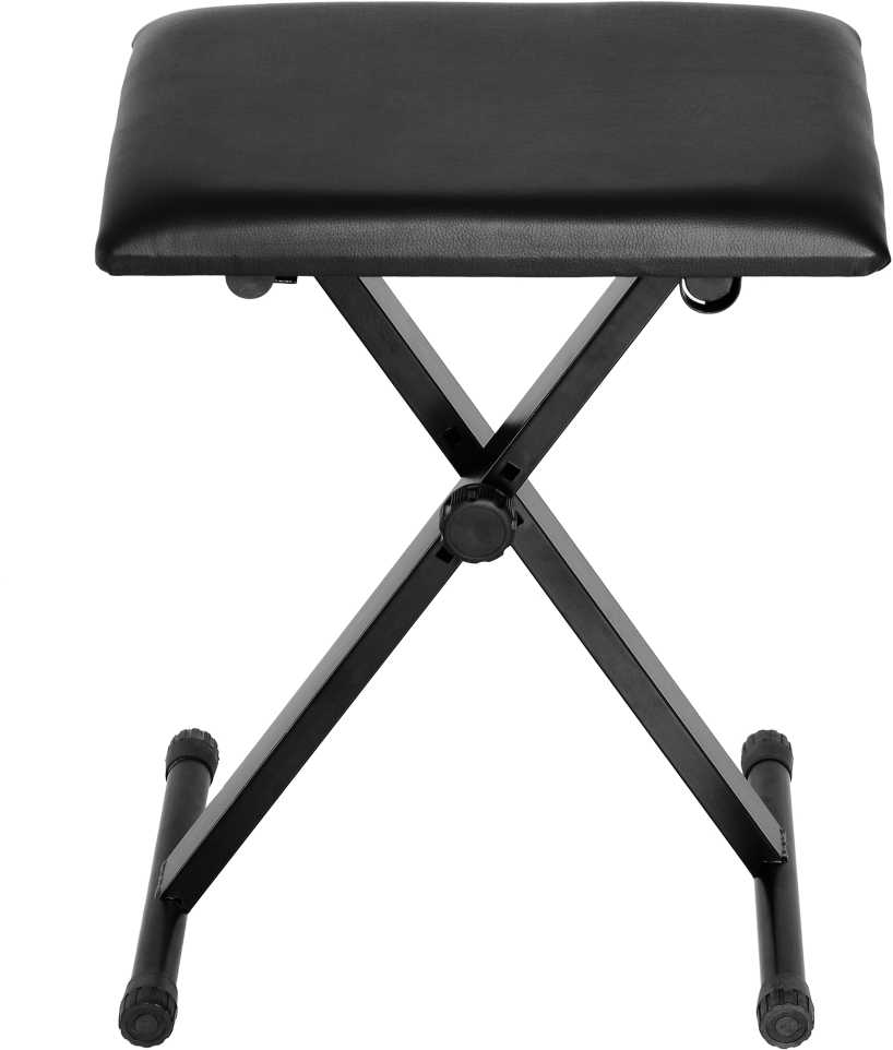 HOMCOM pianino kėdė, pianino suoliukas, reguliuojamo aukščio, sulankstomas, metalas, dirbtinė oda, porolonas, juoda, 39 x 29 x 37-47 cm