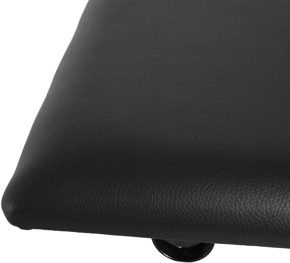 HOMCOM pianino kėdė, pianino suoliukas, reguliuojamo aukščio, sulankstomas, metalas, dirbtinė oda, porolonas, juoda, 39 x 29 x 37-47 cm
