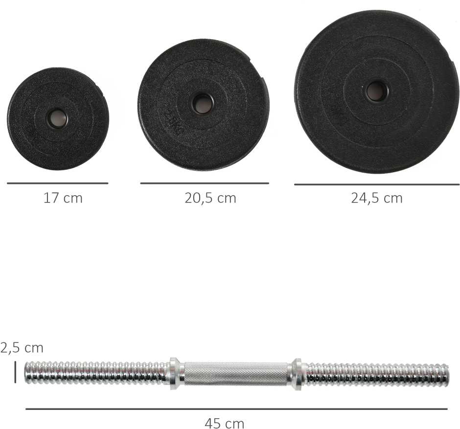 Reguliuojamo svorio hantelių rinkinys 40 kg, 2 hantelių rinkinys su 12 svorio plokštelių
