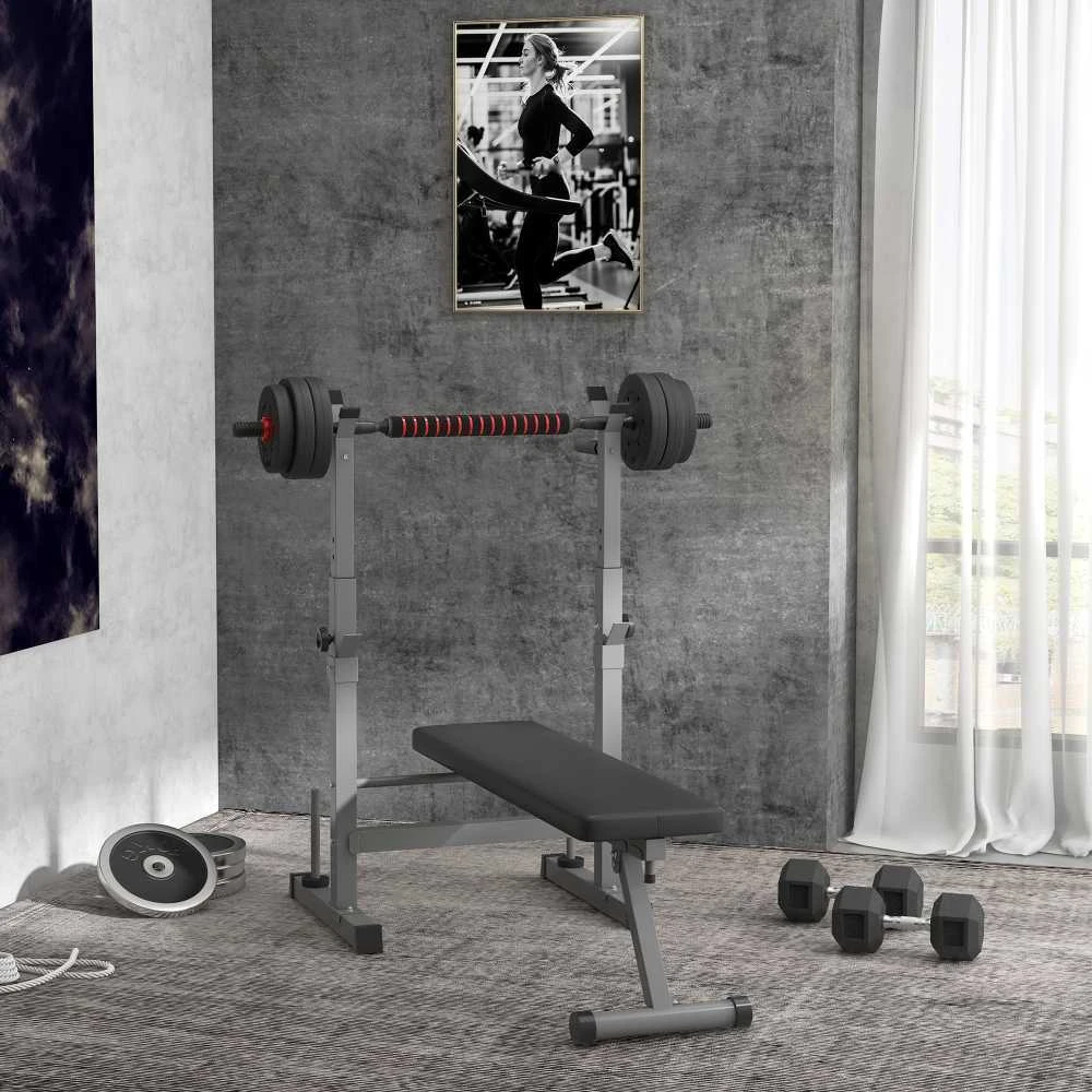 HOMCOM reguliuojamas 25 kg hantelių rinkinys, profesionalus svorių kilnojimas, trumpieji ir ilgieji hanteliai, jėgos treniruotės namuose, fitnesas