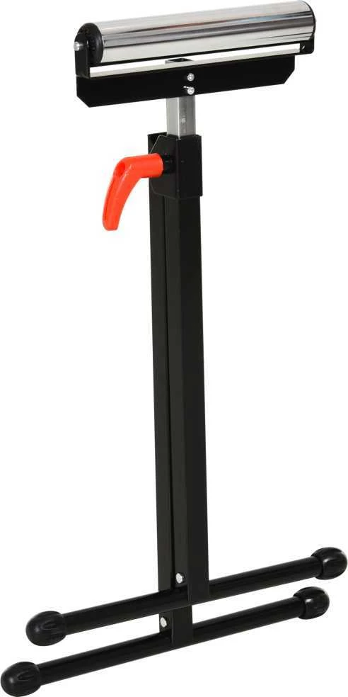 HOMCOM ritininis stovas, reguliuojamo aukščio atraminis stovas, iki 90 kg apkrova, metalinis, juodas, 44x50x68-110 cm