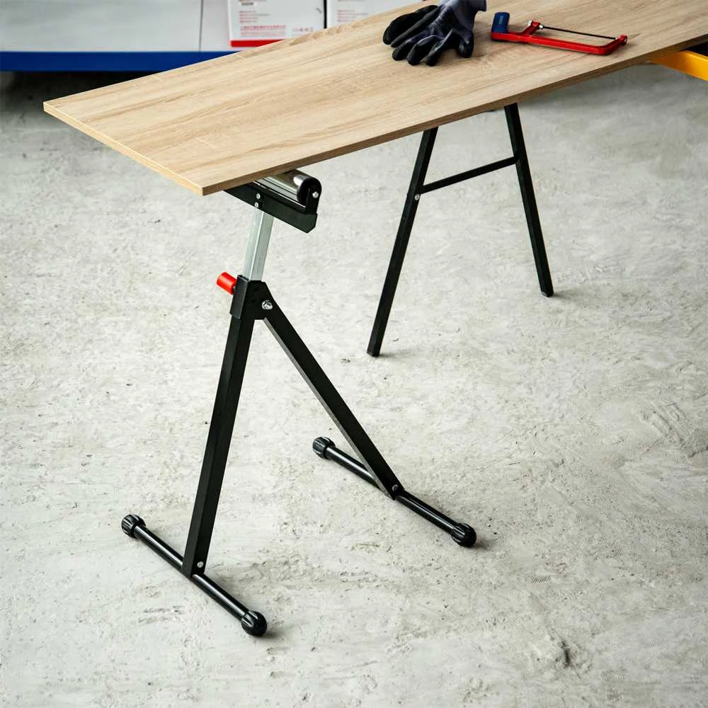 HOMCOM ritininis stovas, reguliuojamo aukščio atraminis stovas, iki 90 kg apkrova, metalinis, juodas, 44x50x68-110 cm