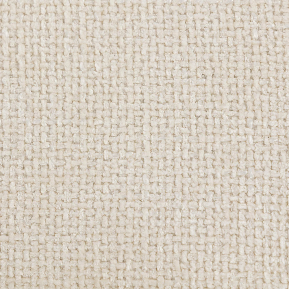 HOMCOM sėdimas pufas, minkšta pagalvėlė, plieninės kojelės, pufas kojoms su šenilinio audinio apdaila, 45 x 41 x 38 cm, kreminės baltos spalvos