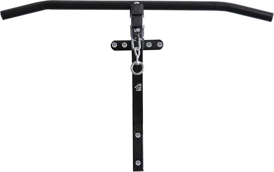 HOMCOM 2-in-1 bokso maišo laikiklis, sieninis skersinis prisitraukimams, iki 130 kg, plieno, juodas, 93 x 47 x 51 cm