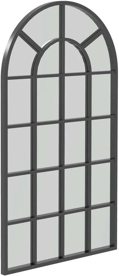 HOMCOM sieninis veidrodis, 110 x 62 cm, prieškambario veidrodis su metaliniu rėmu, pakabinamas veidrodis svetainei ir miegamajam, juodas