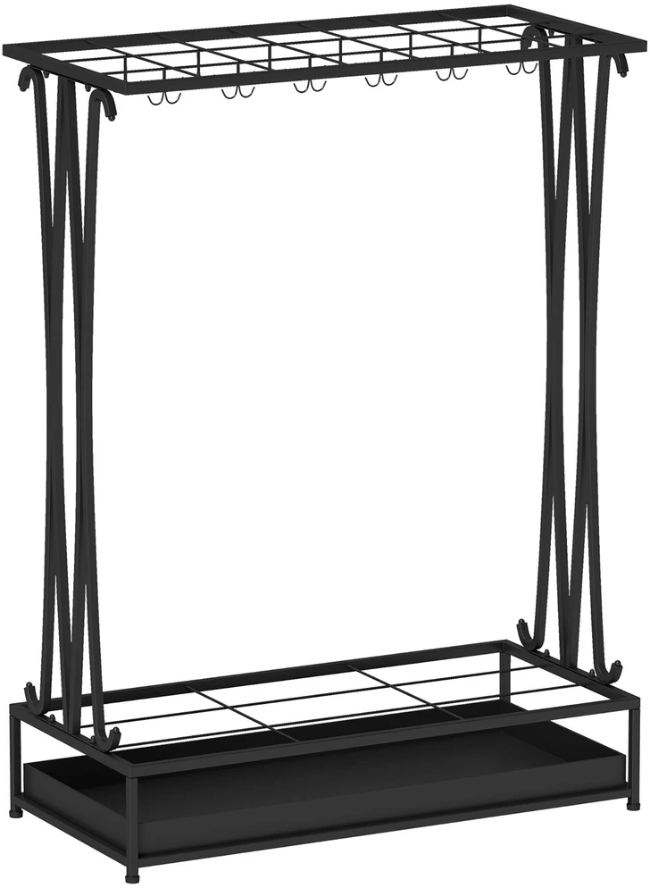 Skėčių stovas, 50x24x68 cm, juodas