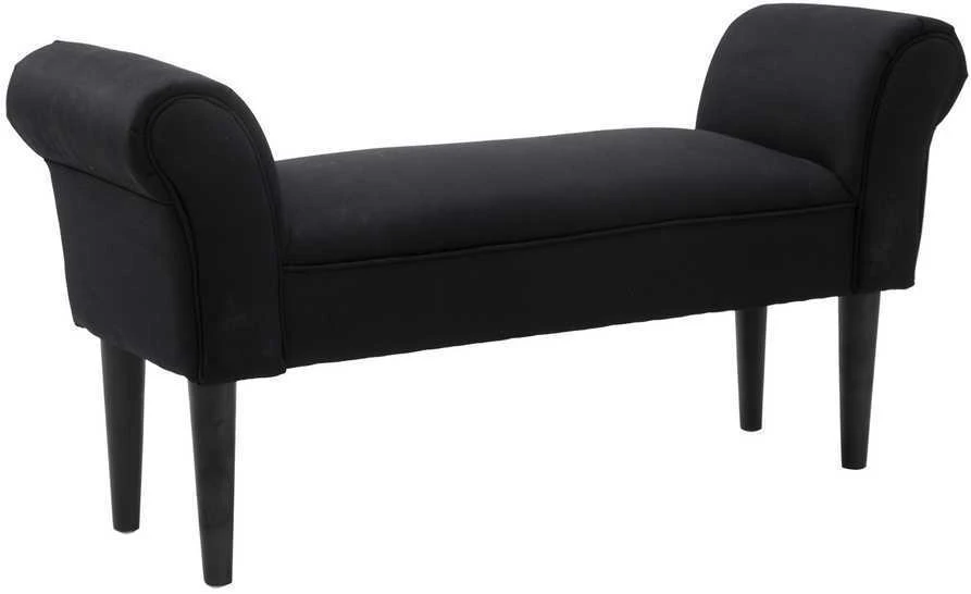 HOMCOM minkštasuolis miegamajam, lovos suoliukas, suoliukas su paminkštinimu, juodas, MDF ir putplastis, 102x31x51 cm