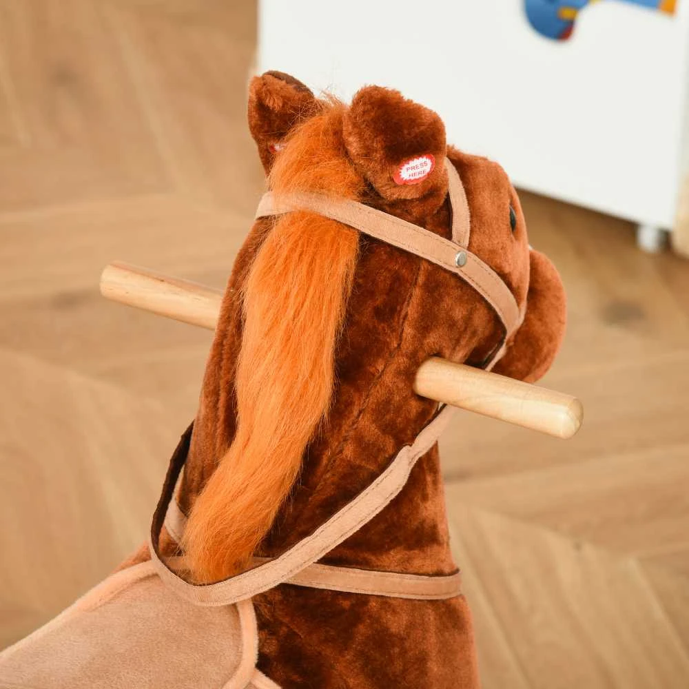 HOMCOM Supamasis arkliukas nuo 3 metų 74x28x65cm