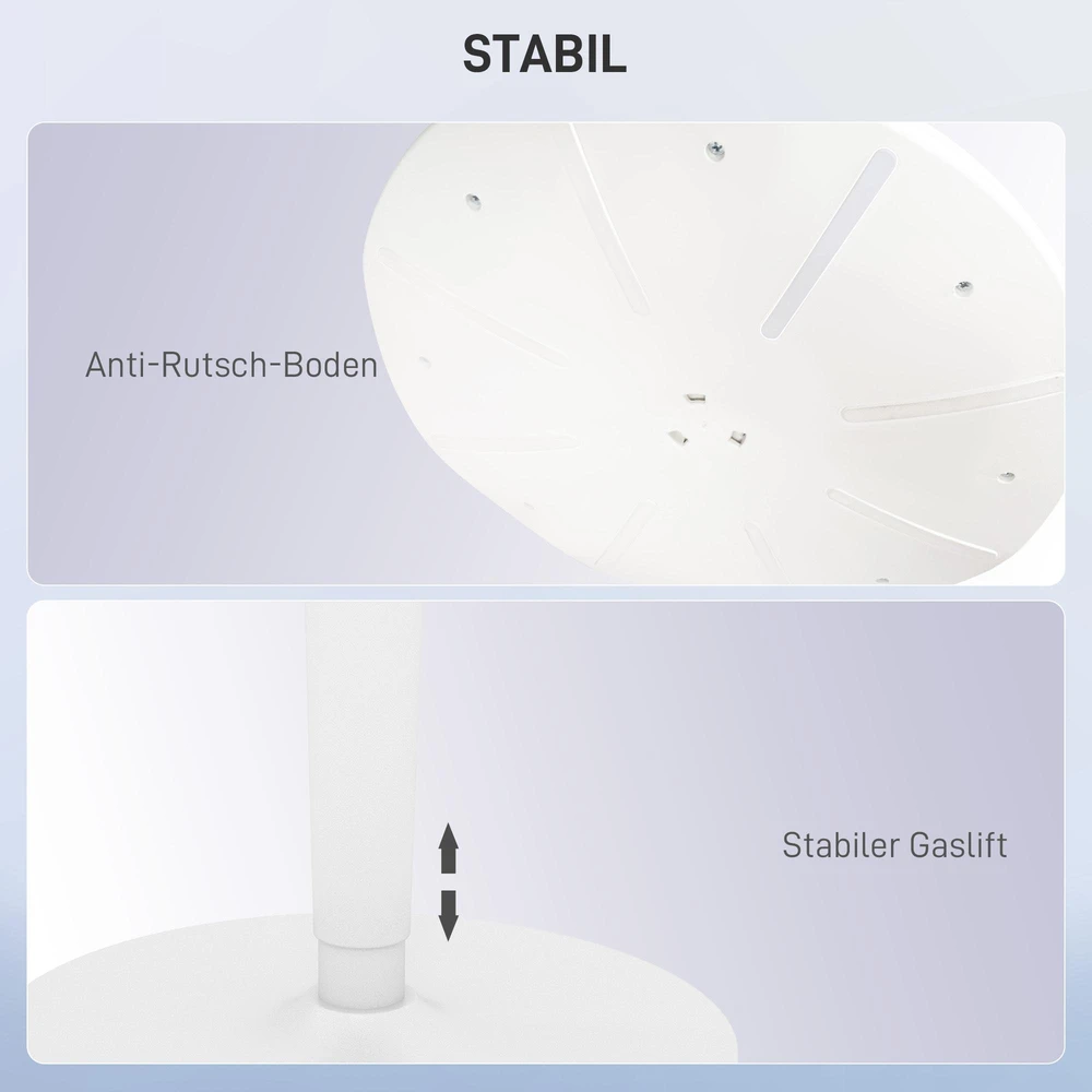 HOMCOM taburetė, ergonomiška biuro taburetė, 56,5-71,5 cm reguliuojamo aukščio darbo taburetė, pasukama kėdė biurui, kabinetui, tinklinė, pilka