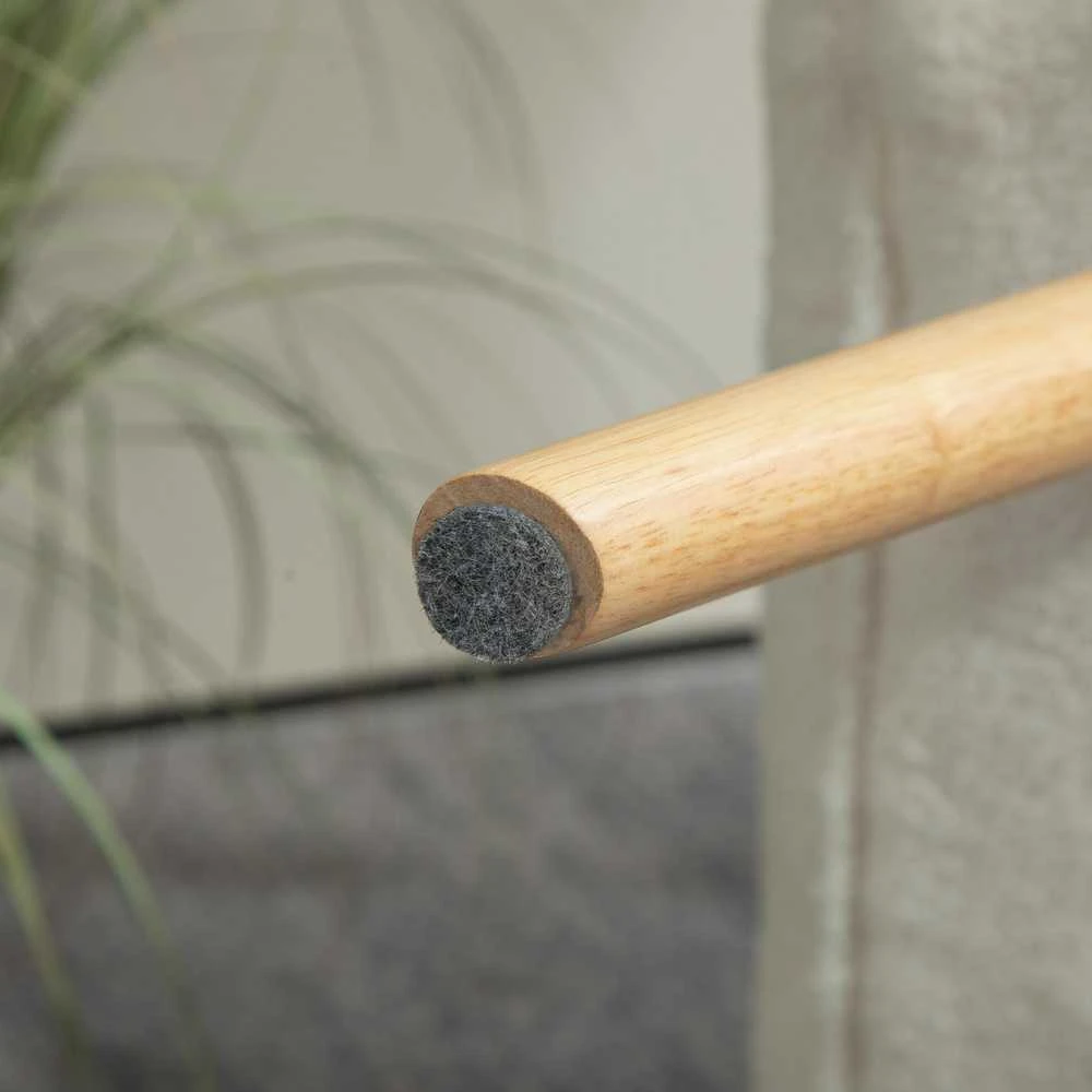 HOMCOM sėdimas pufas, kojų atrama su berberų vilnos audiniu, paminkštintas pufas, atlaikantis iki 120 kg, svetainei, miegamajam, 60,5 x 45 x 38 cm, kreminės baltos spalvos