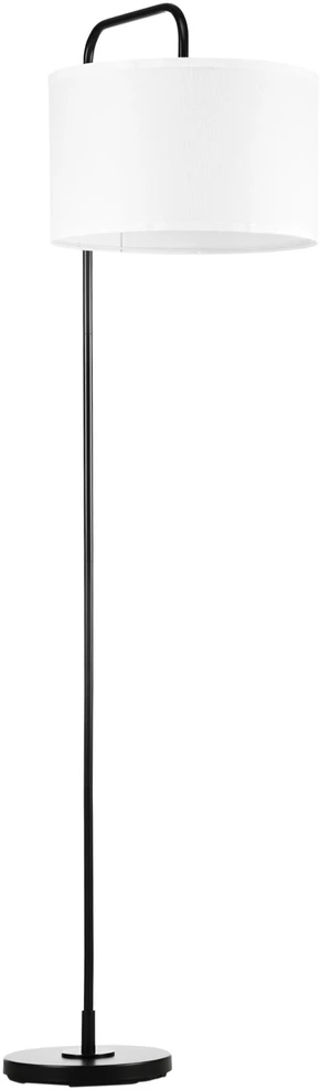 HOMCOM toršeras svetainei, modernus, juodas metalas su gaubtu ir 180 cm laidu – 64 x 38 x 163,5 cm