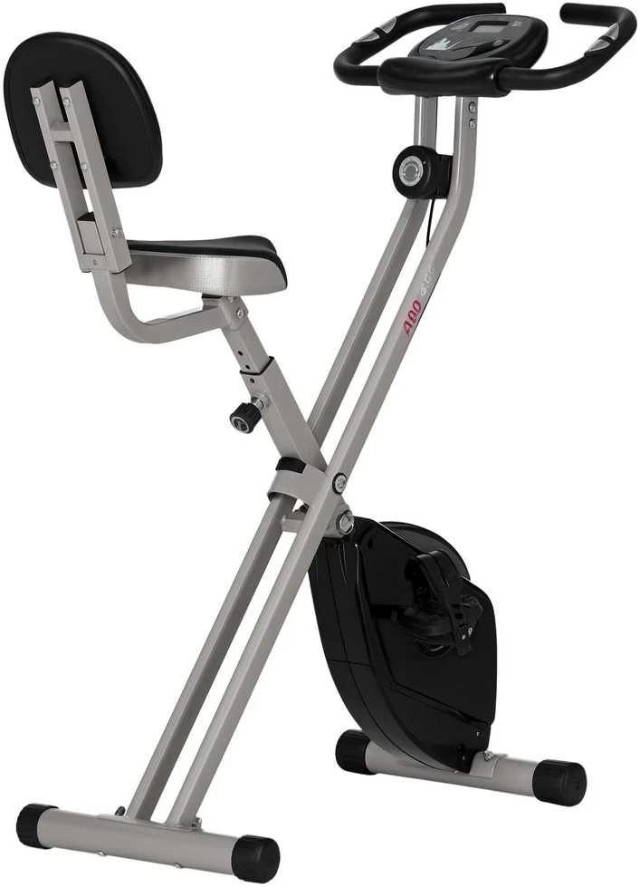 HOMCOM F-Bike treniruoklis, dviračio treniruoklis su 8 lygių magnetiniu pasipriešinimu, reguliuojamo aukščio, plieno, juodos ir pilkos spalvos, 43x97x109 cm