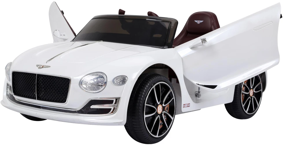 HOMCOM vaikiškas automobilis Bentley GT elektromobilis su nuotolinio valdymo pulteliu, 2 x 390 varikliai, baltas, 108 x 60 x 43 cm