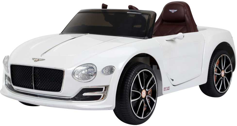 HOMCOM vaikiškas automobilis Bentley GT elektromobilis su nuotolinio valdymo pulteliu, 2 x 390 varikliai, baltas, 108 x 60 x 43 cm