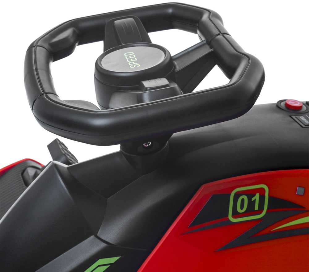 HOMCOM vaikiškas elektrinis kartingas 12 V, 3-8 km/val. Drifto kartingas su drifto režimu, lėto paleidimo funkcija, kartingas su šviesomis, muzika, saugos diržu, vaikiška transporto priemonė 8-12 metų vaikams, raudonas