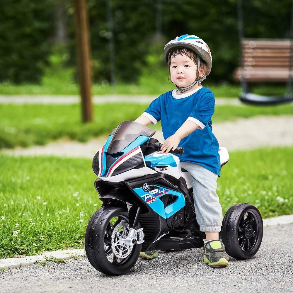 HOMCOM vaikiškas elektrinis motociklas, 6V vaikiškas motociklas, triratis su 3 muzikos režimais, 2,5 km/val., nuo 18 mėnesių
