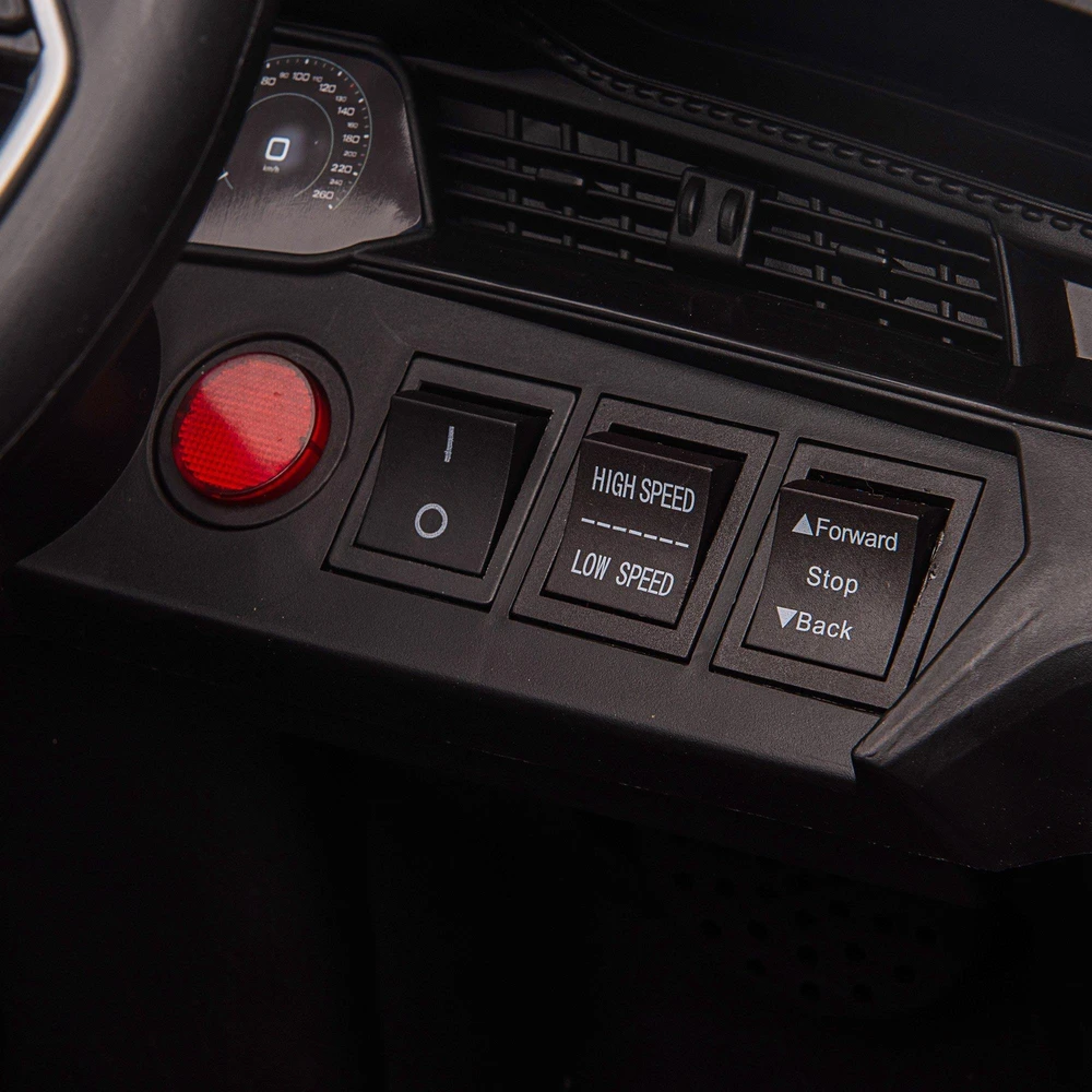 HOMCOM vaikiškas elektromobilis su nuotolinio valdymo pulteliu, saugos diržu, muzikos grotuvu (MP3/USB/TF), 3–5 metų vaikams