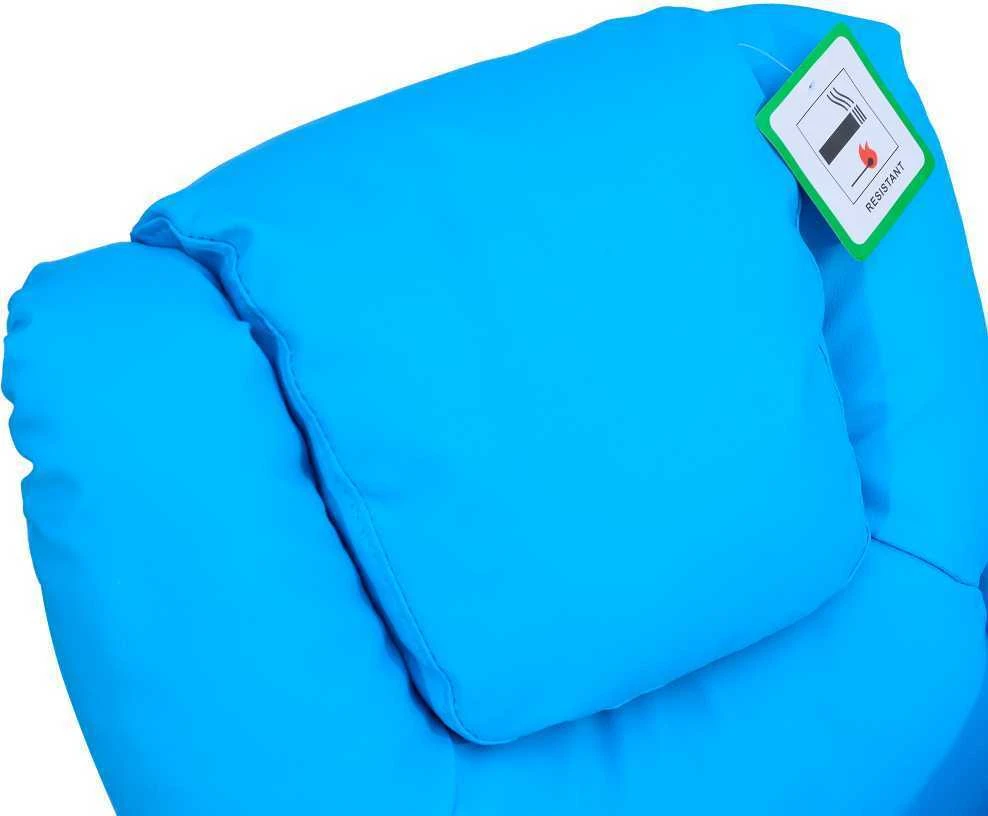 HOMCOM vaikiškas fotelis su atsilenkimo funkcija, mini sofa 3–6 metų vaikams, mėlyna, su įmontuotu puodelio laikikliu, 62x52x69 cm