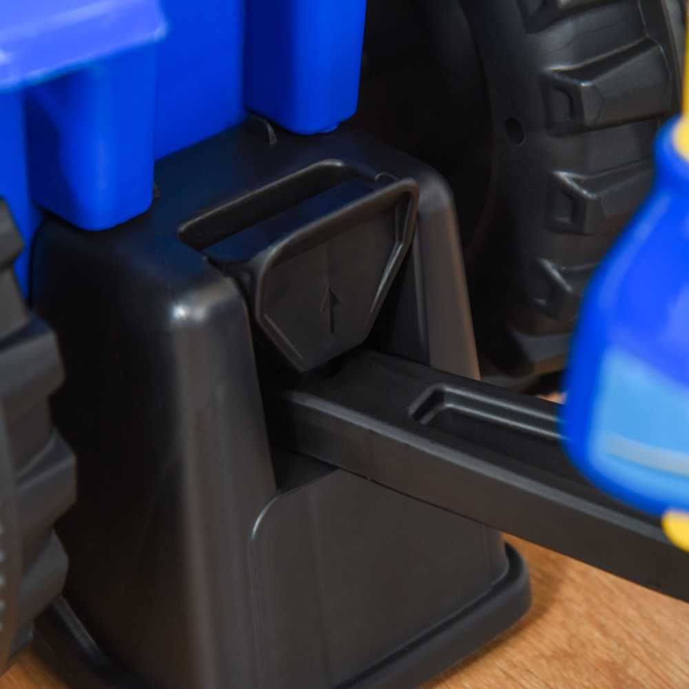 HOMCOM vaikiškas traktorius stumdukas NEW HOLLAND su garsiniu signalu, mėlynas