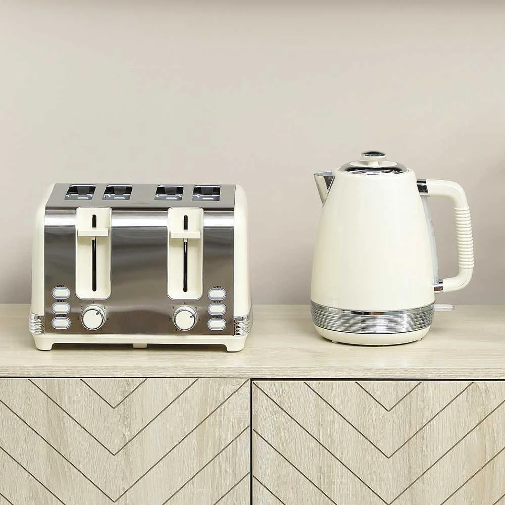 HOMCOM virdulio ir skrudintuvo rinkinys, 1,7 l, 2200 W, „Strix“ termostatas, filtras, 4 angų skrudintuvas, 7 skrudinimo lygiai, trupinių padėklas
