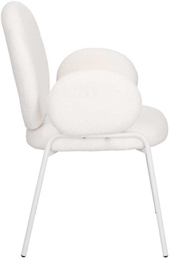 Intesi Balta "boucle" fotelis "bianco" su porankiais