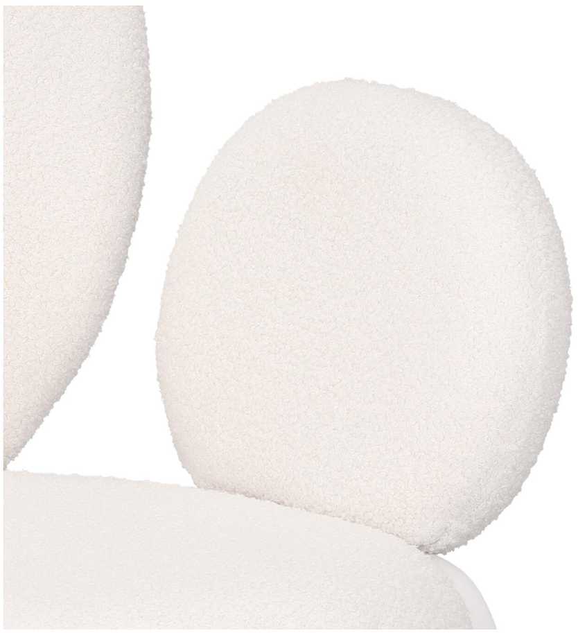 Intesi Balta "boucle" fotelis "bianco" su porankiais