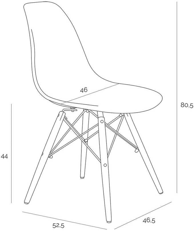 Kėdė Simplet P016W bazinė balta