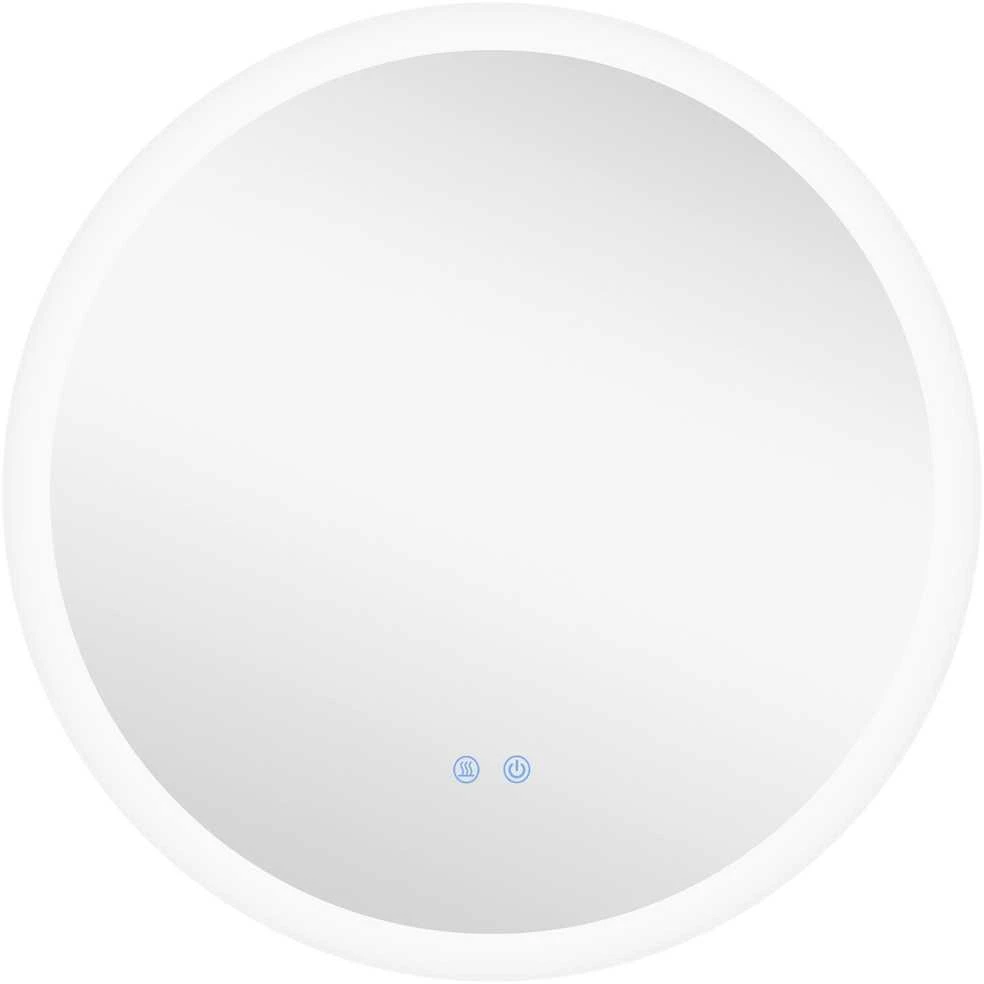 kleankin vonios veidrodis, apšviečiamas sieninis veidrodis su 3 šviesos spalvomis, Ø70 cm, IP44, jutiklinis jungiklis, apsauga nuo rasojimo