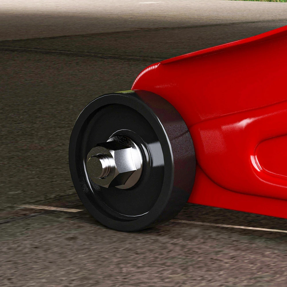 Kompaktiškas hidraulinis keltuvas, apsauga nuo perkrovos, automobiliams ir visureigiams, 2t, 120–300 mm, raudonas/geltonas