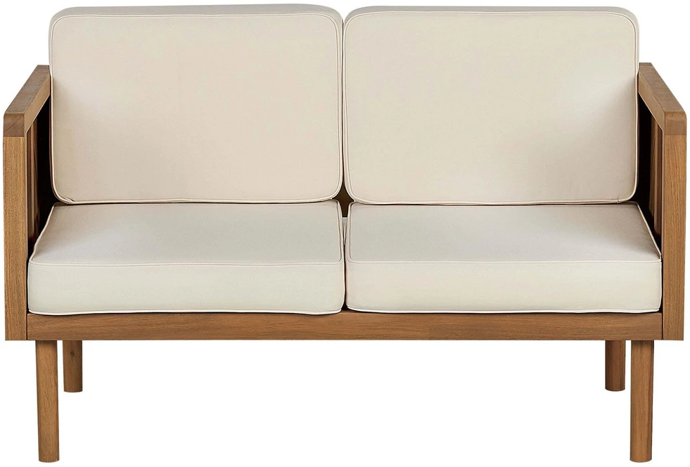 Beliani 2 vietų sodo sofa BARATTI, akacijos mediena, ruda