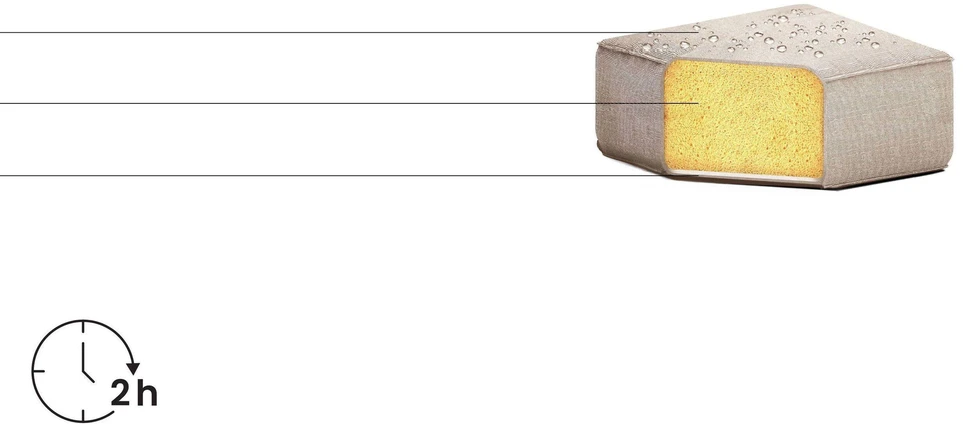 Lauko baldų komplektas Beliani 2 vietų sodo sofa ROVIGO smėlio spalvos