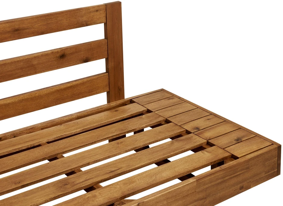 Lauko baldų komplektas Beliani 2 vietų sodo sofa MARETTIMO iš sertifikuotos akacijos medienos, kreminė balta