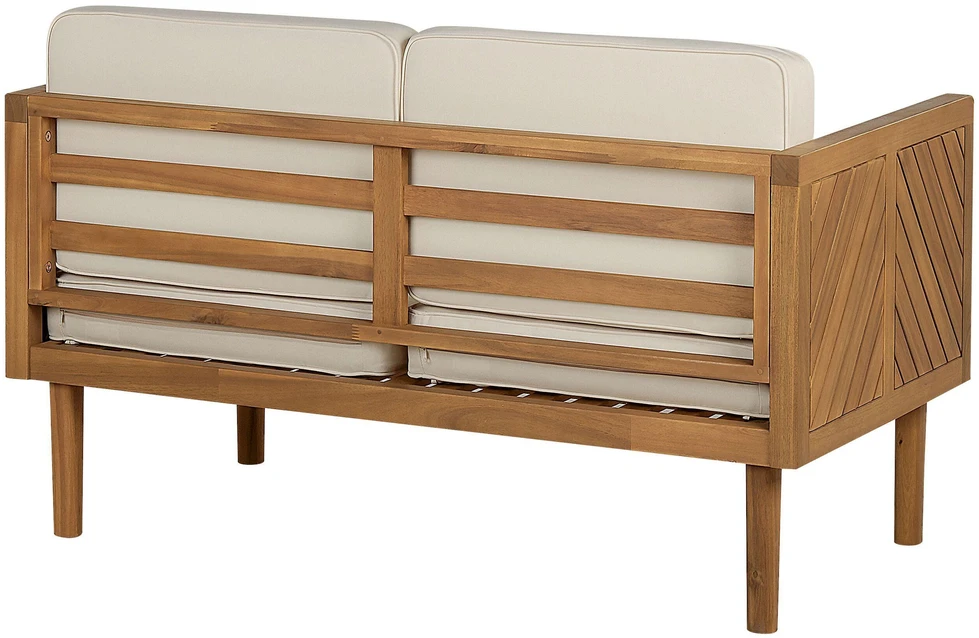 Beliani 2 vietų sodo sofa BARATTI, akacijos mediena, ruda