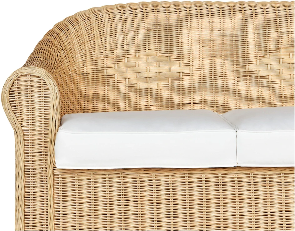 Lauko baldų komplektas Beliani 3 vietų sodo sofa LIVADEIA iš natūralaus ratano