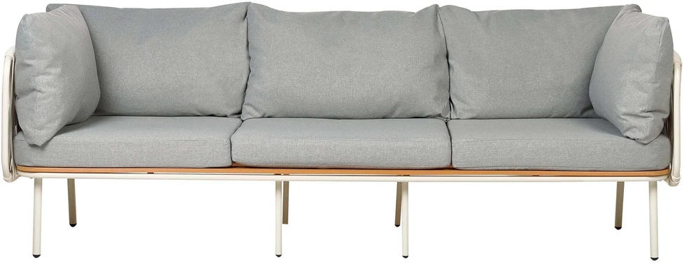 Lauko baldų komplektas Beliani 3 vietų sodo sofa SENISE pilka metalinė