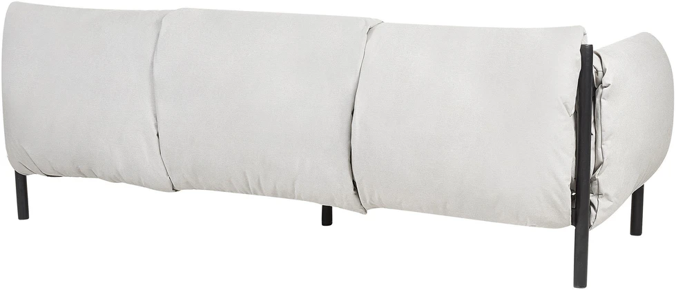 Lauko baldų komplektas Beliani 3 vietų sodo sofa ESPERIA metalinė pilka