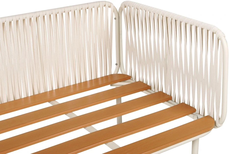 Lauko baldų komplektas Beliani 3 vietų sodo sofa SENISE pilka metalinė