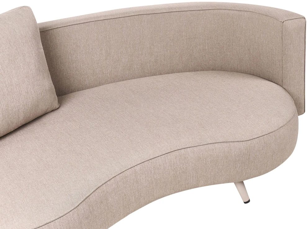 Lauko baldų komplektas Beliani 3 vietų sodo sofa PARORI dešininė, smėlio spalvos